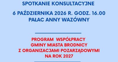 Spotkanie konsultacyjne z NGO odbędzie się 6 października
